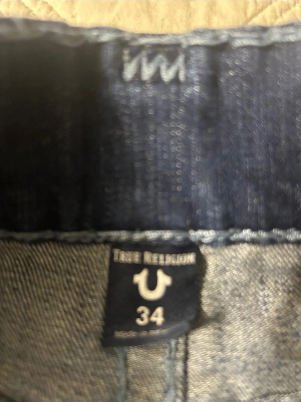 True Religion Slim Straight Faded Blue Jeans